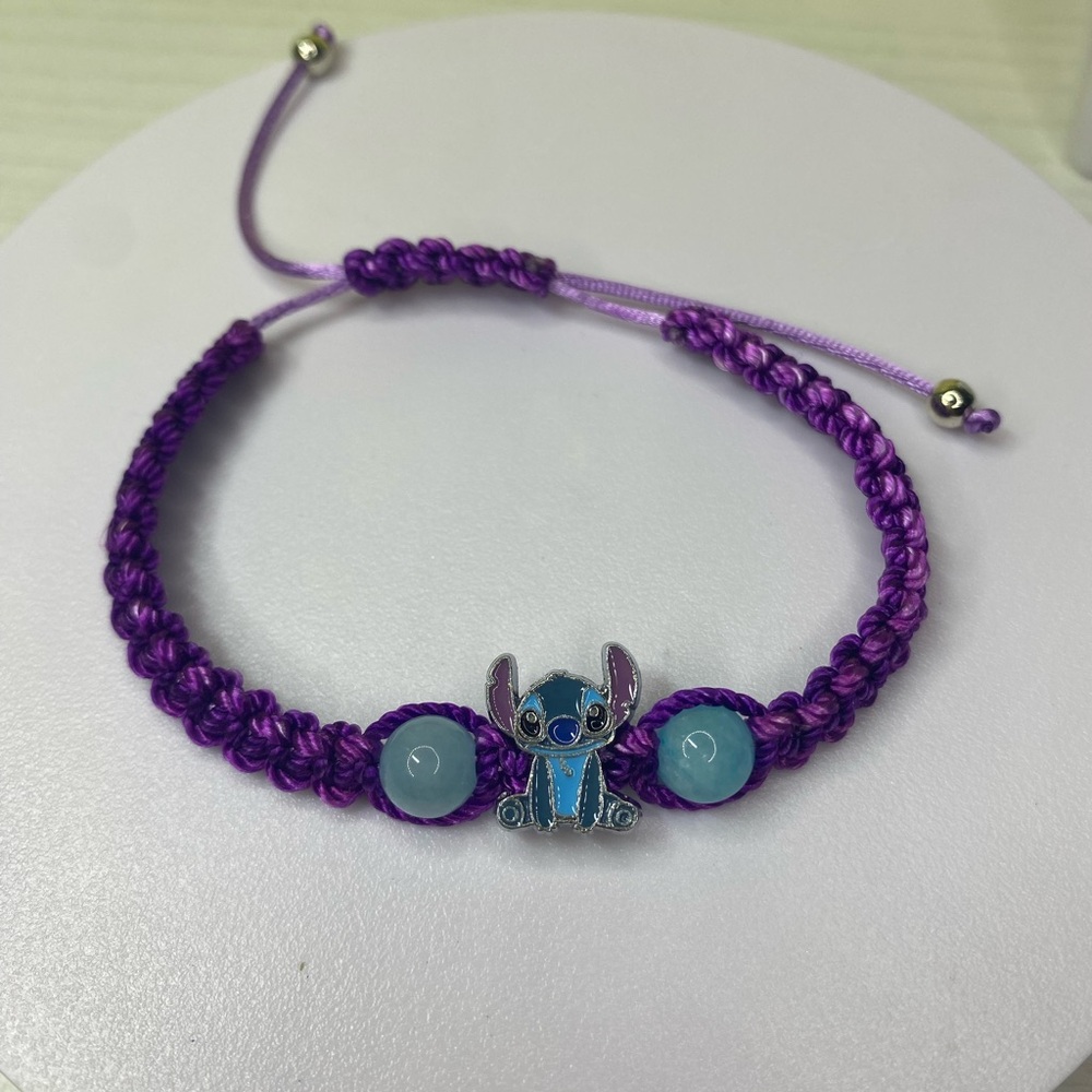 Stitch Purple Braided Bracelet